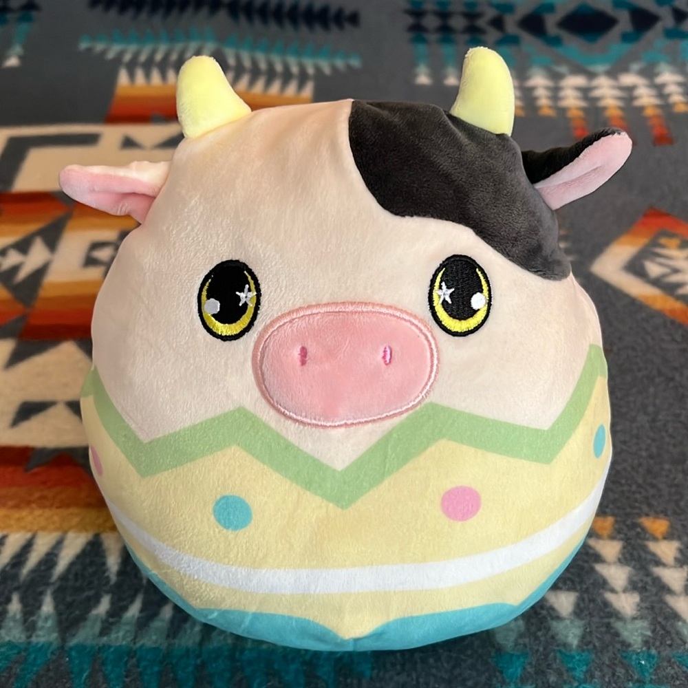 Easter egg cow Squishmallow